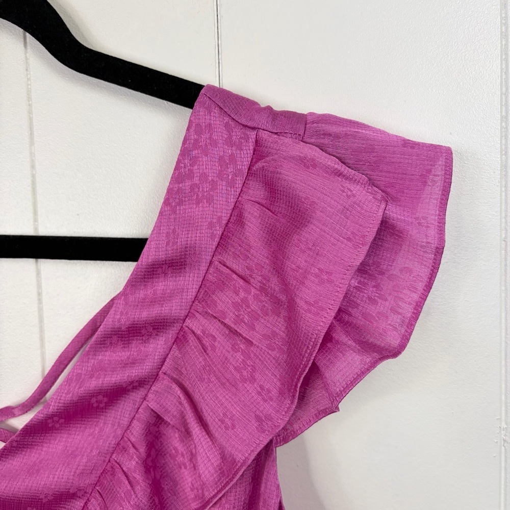 Addition Elle Pink Ruffle Midi Dress Plus Size Sleeveless size 0X X Party cruise - Picture 5 of 12
